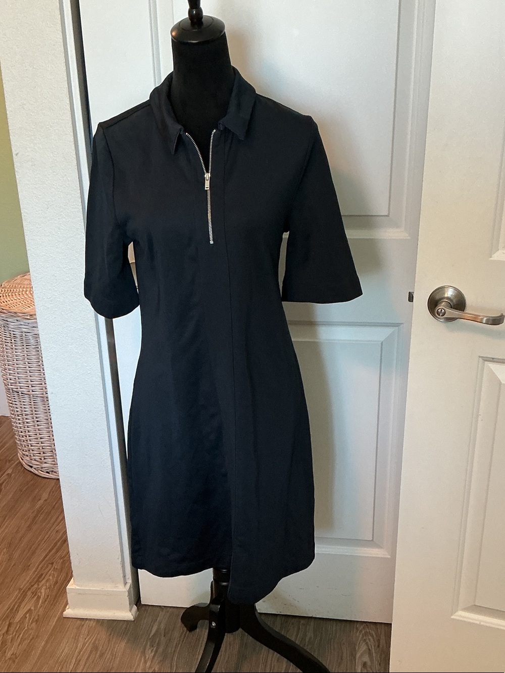 COS Polo Shirt Navy Blue Dress S